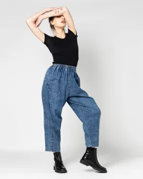 ELASTIC WAIST FRONT POCKET PANT 1949 - بنطلون