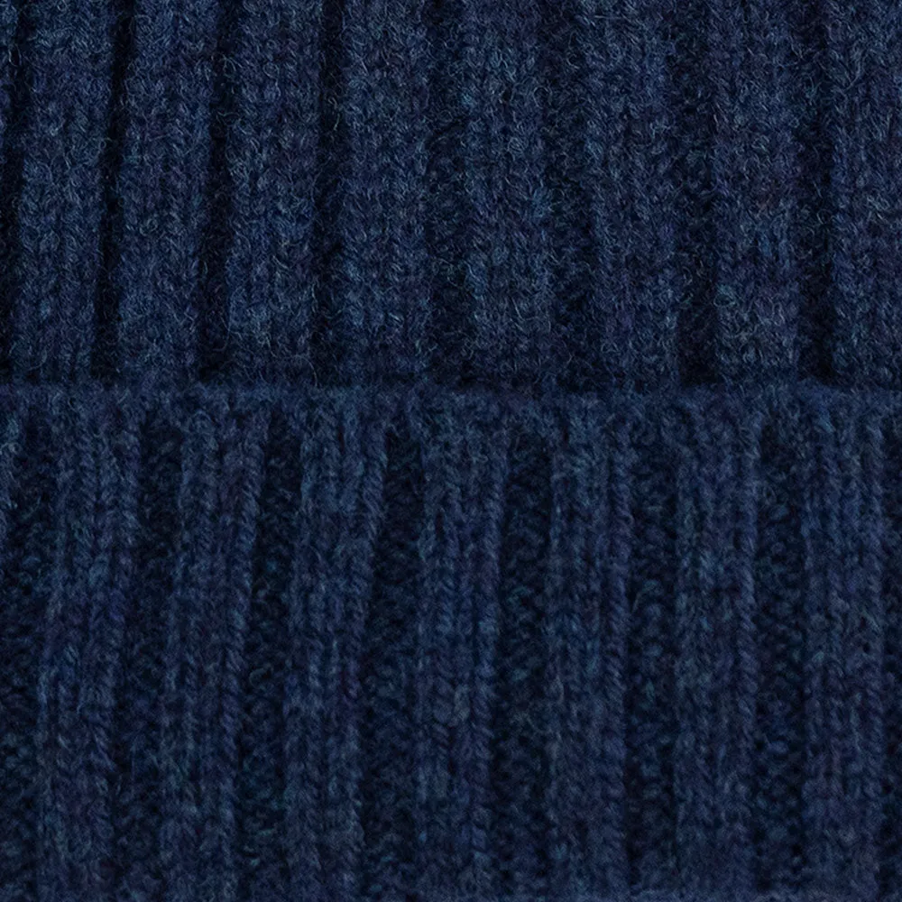 100% Lambswool Ribbed Beanie