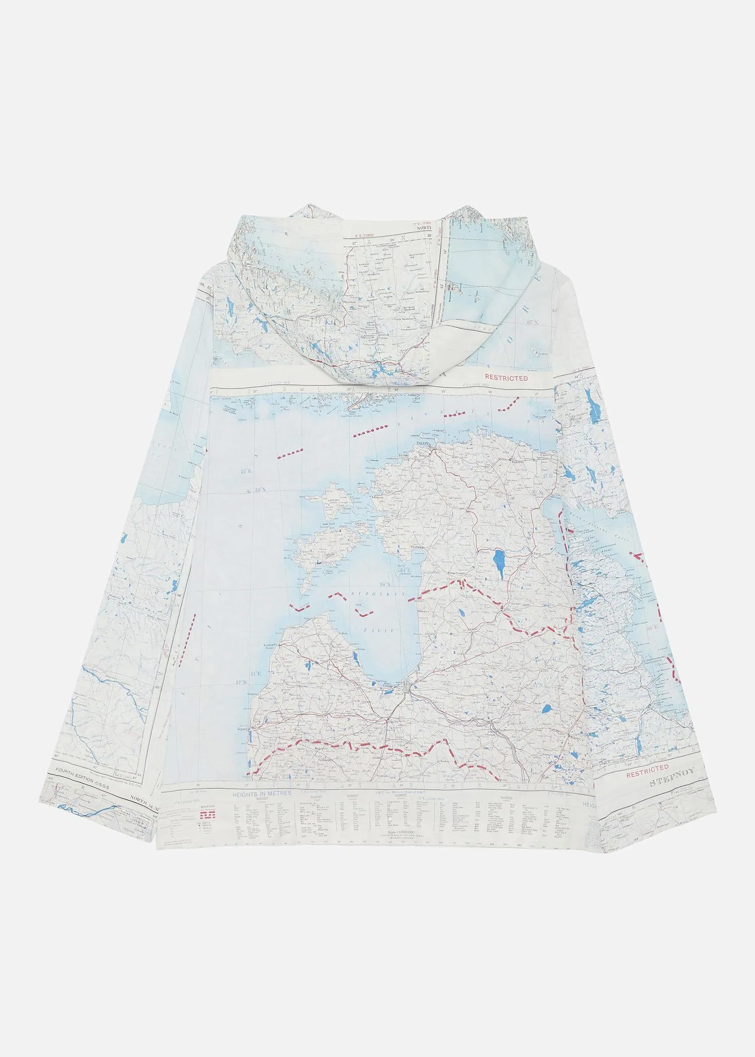 1950s SILK MAP ANORAK AERONAUTICAL MAPS