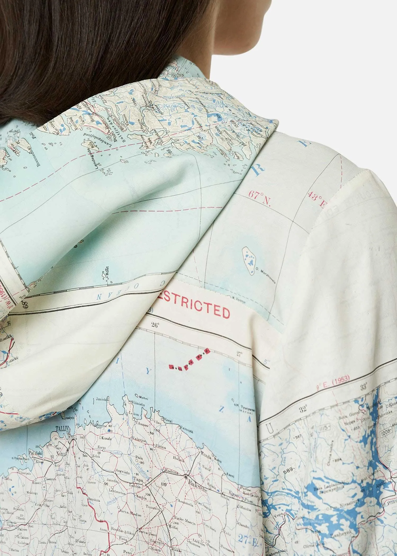 1950s SILK MAP ANORAK AERONAUTICAL MAPS