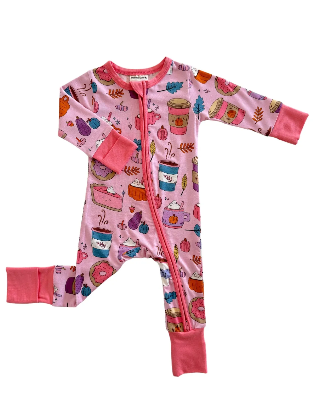 2-Way Convertible Zip Romper, Pumpkin Spice Latte Pink