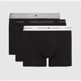 3 PACK PRINT TRUNKS Mens Cotton Trunks Grey Heather/Black/White