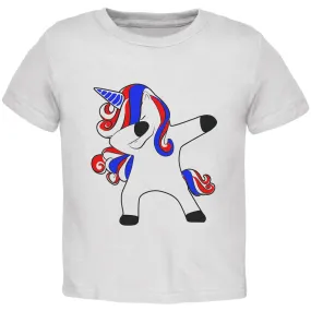 4th of July Dabbing Unicorn Americorn Toddler T Shirt