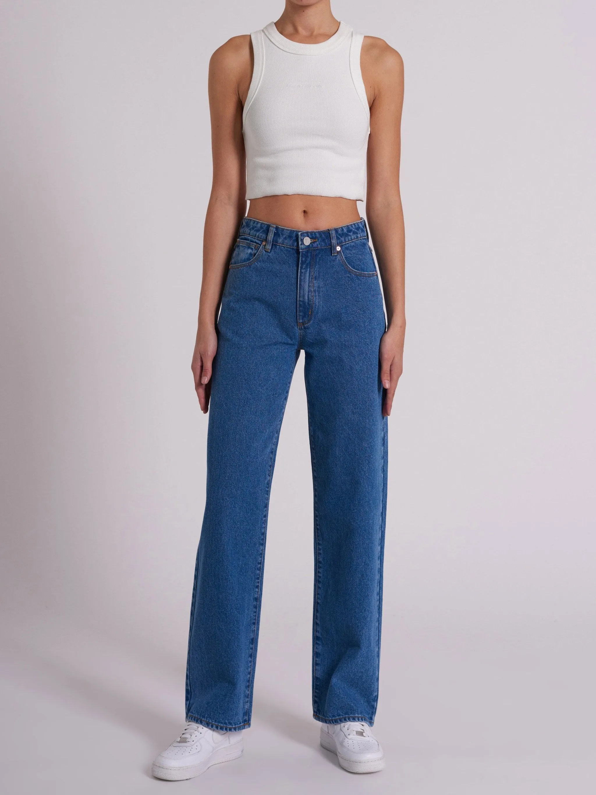 Abrand 95 Baggy Liliana Jeans - Mid Blue