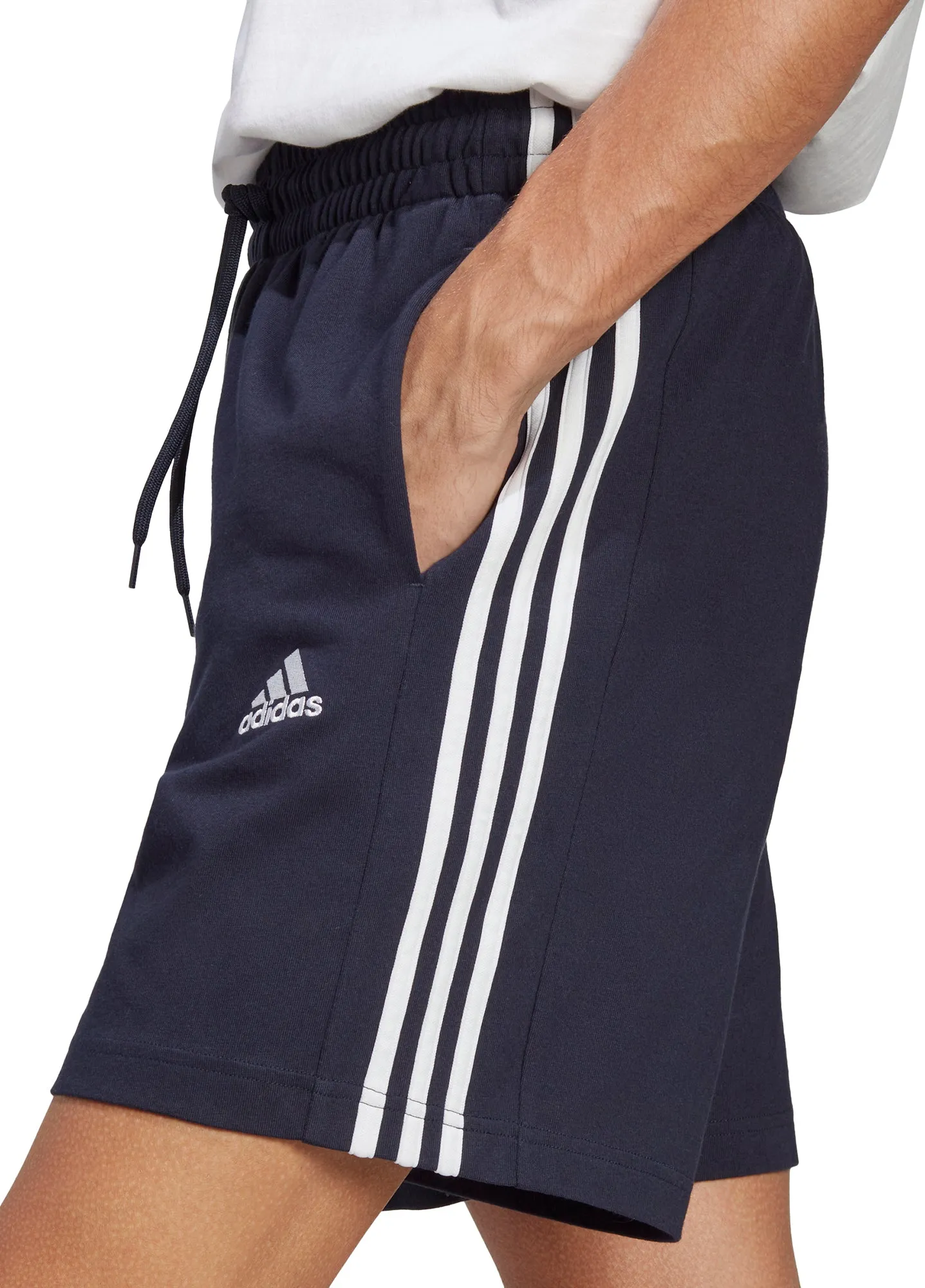 adidas Essentials 3 Stripes 7 Inch Mens Shorts - Navy