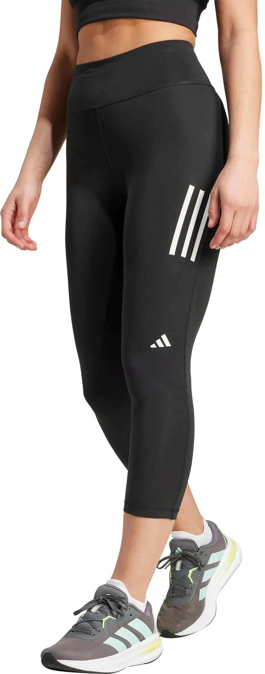 adidas Own The Run Womens 3/4 Capri Running Tights - Black