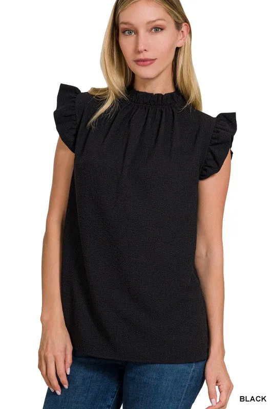 Airflow Mock Neck Sleeveless Blouse - Final Sale