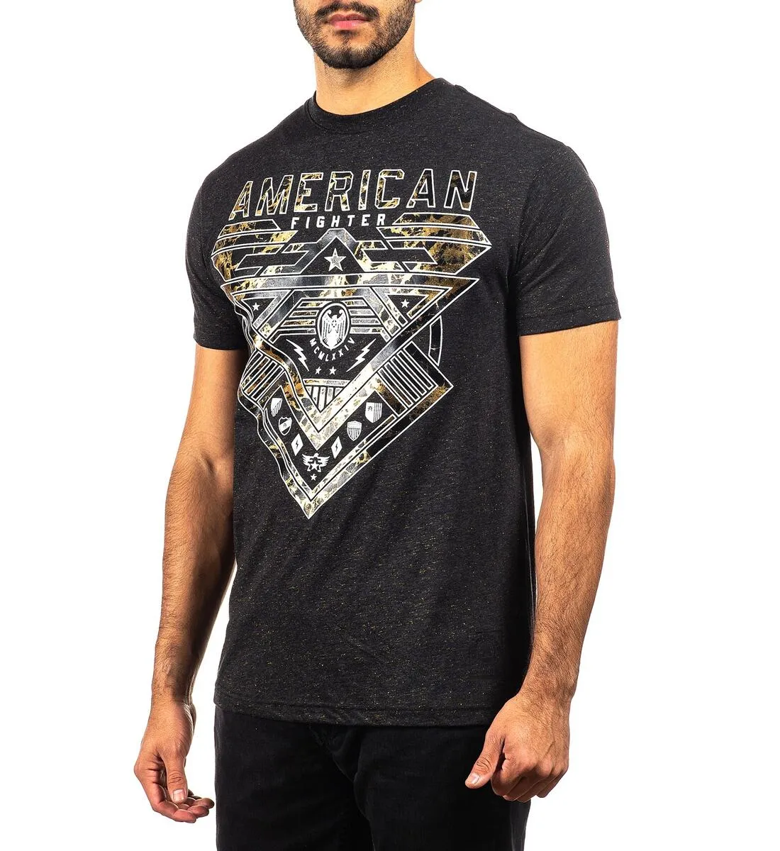 American Fighter Mountville T-Shirt Heather Black