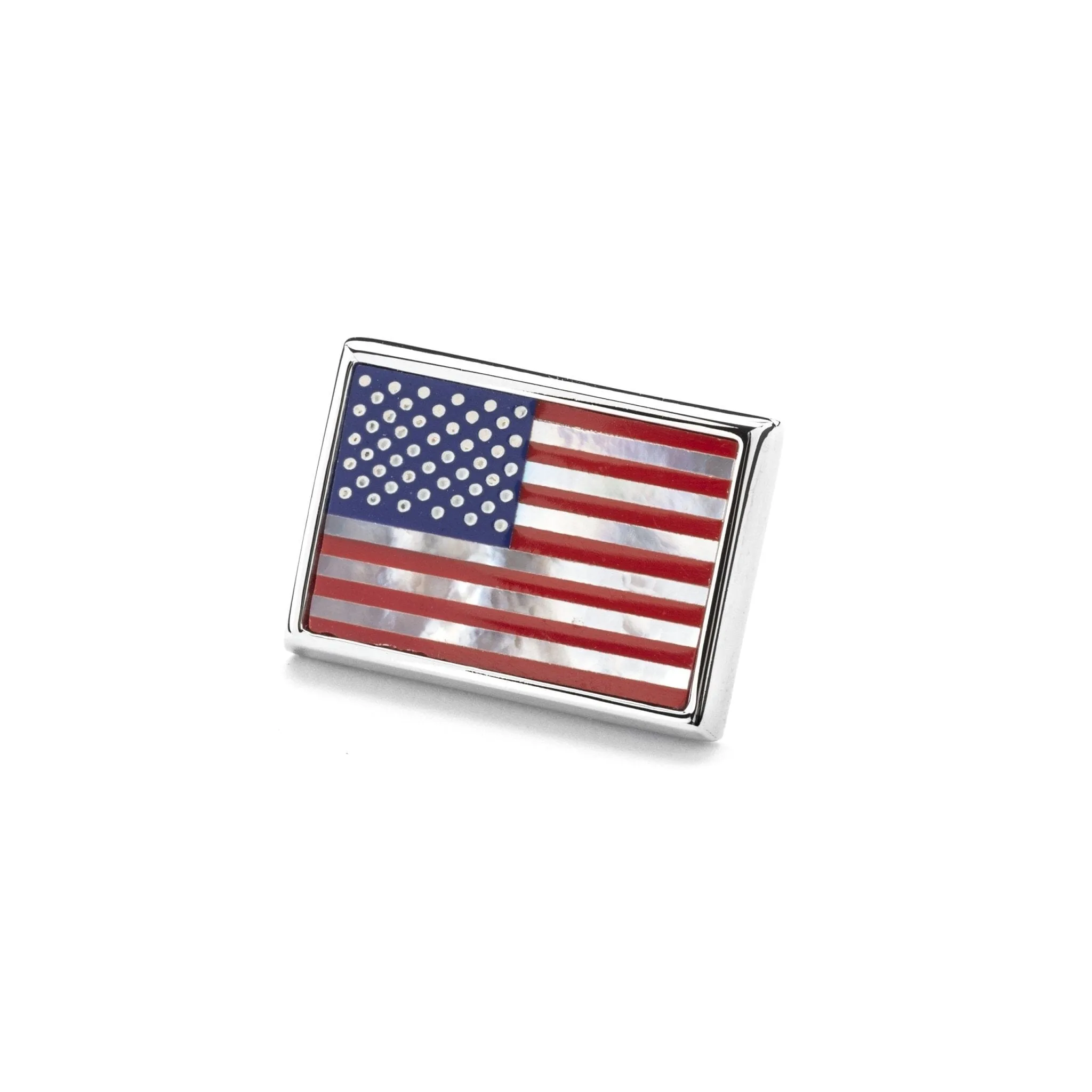 American Flag Gemstone Tie-Tack