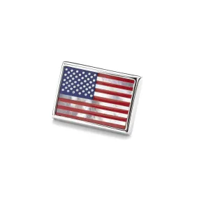 American Flag Gemstone Tie-Tack