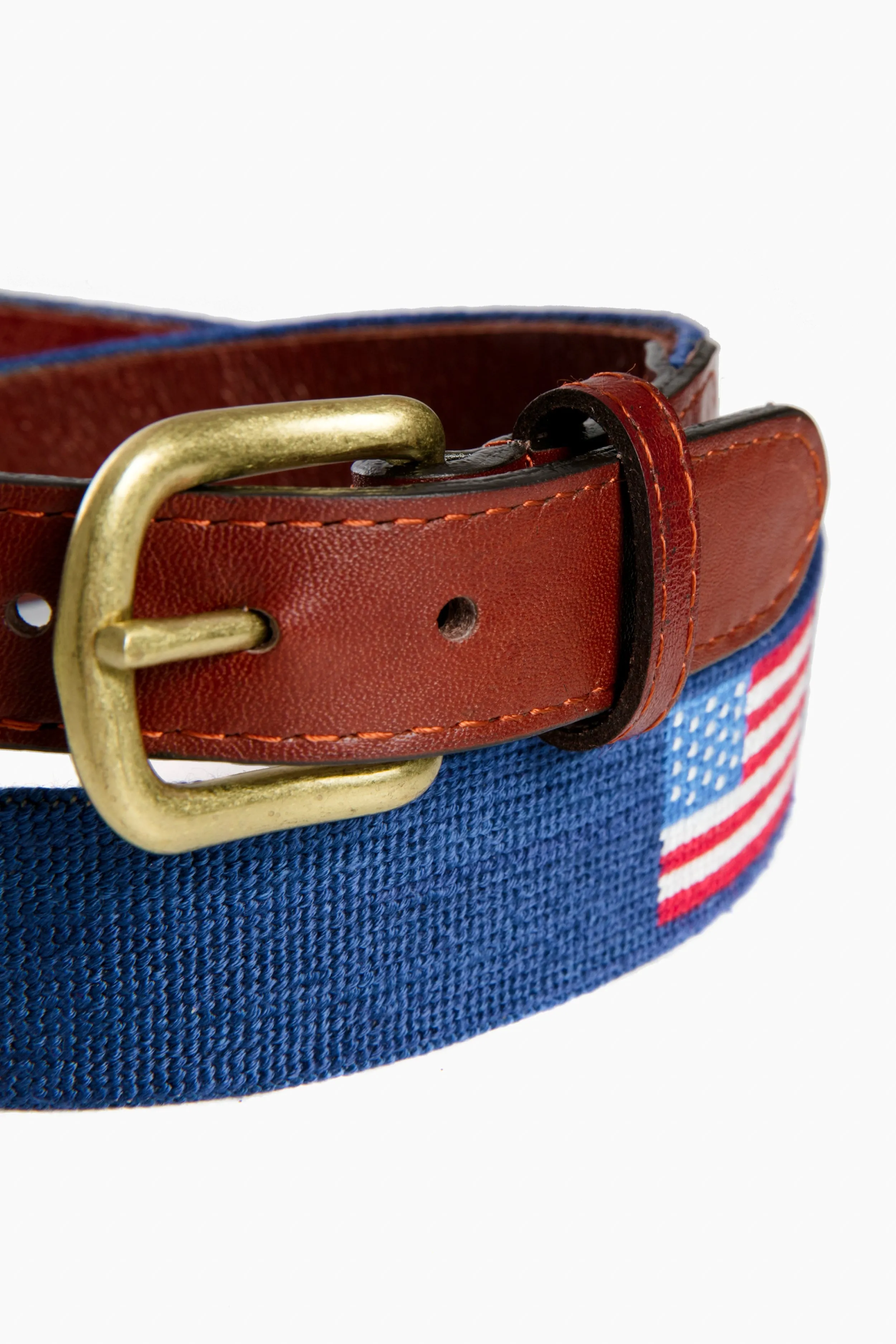 American Flag Needlepoint Belt