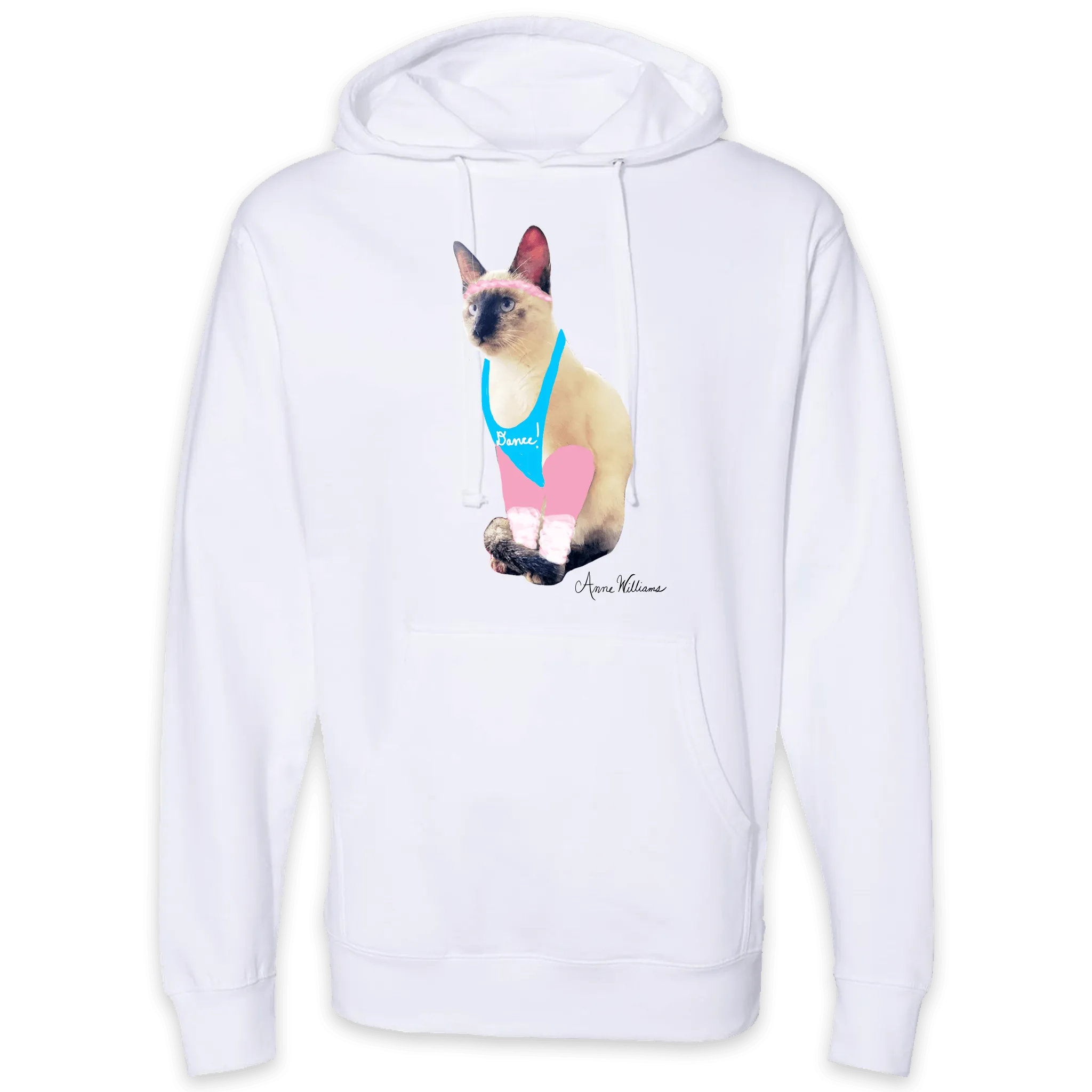 Anne Williams Art Dance Cat Pullover Hooded Sweatshirt