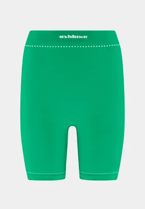 Ashluxury Female Active Biker Shorts - Green