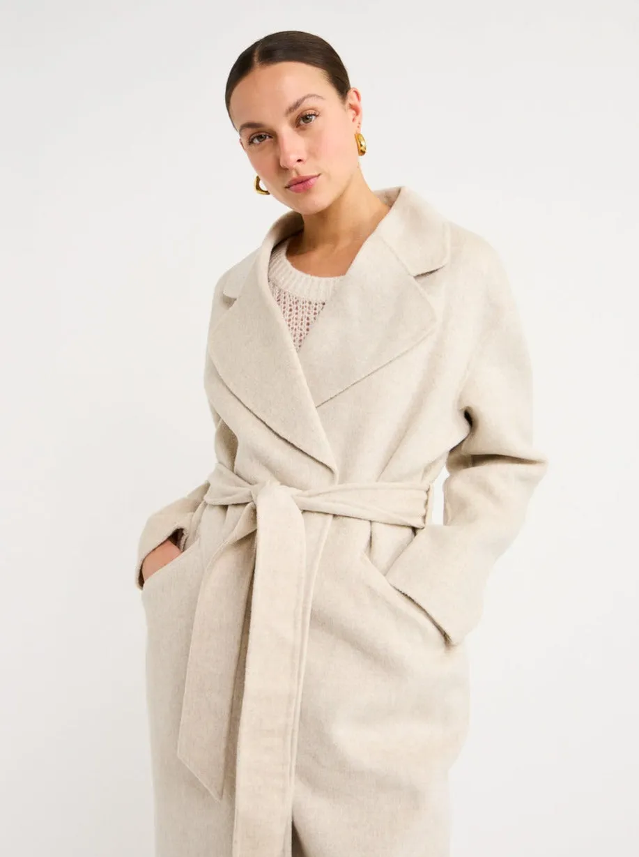 Assembly Label Sadie Single Breasted Coat in Oat Marle