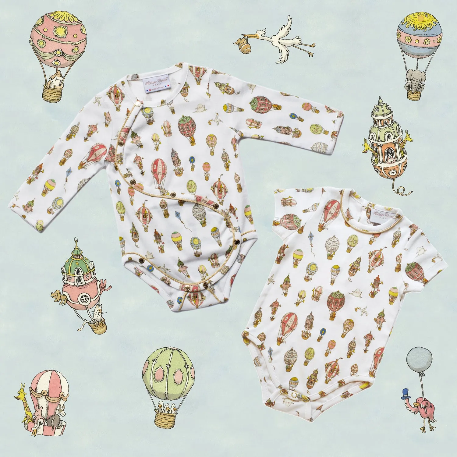 Atelier Choux Onesie Classic Balloons