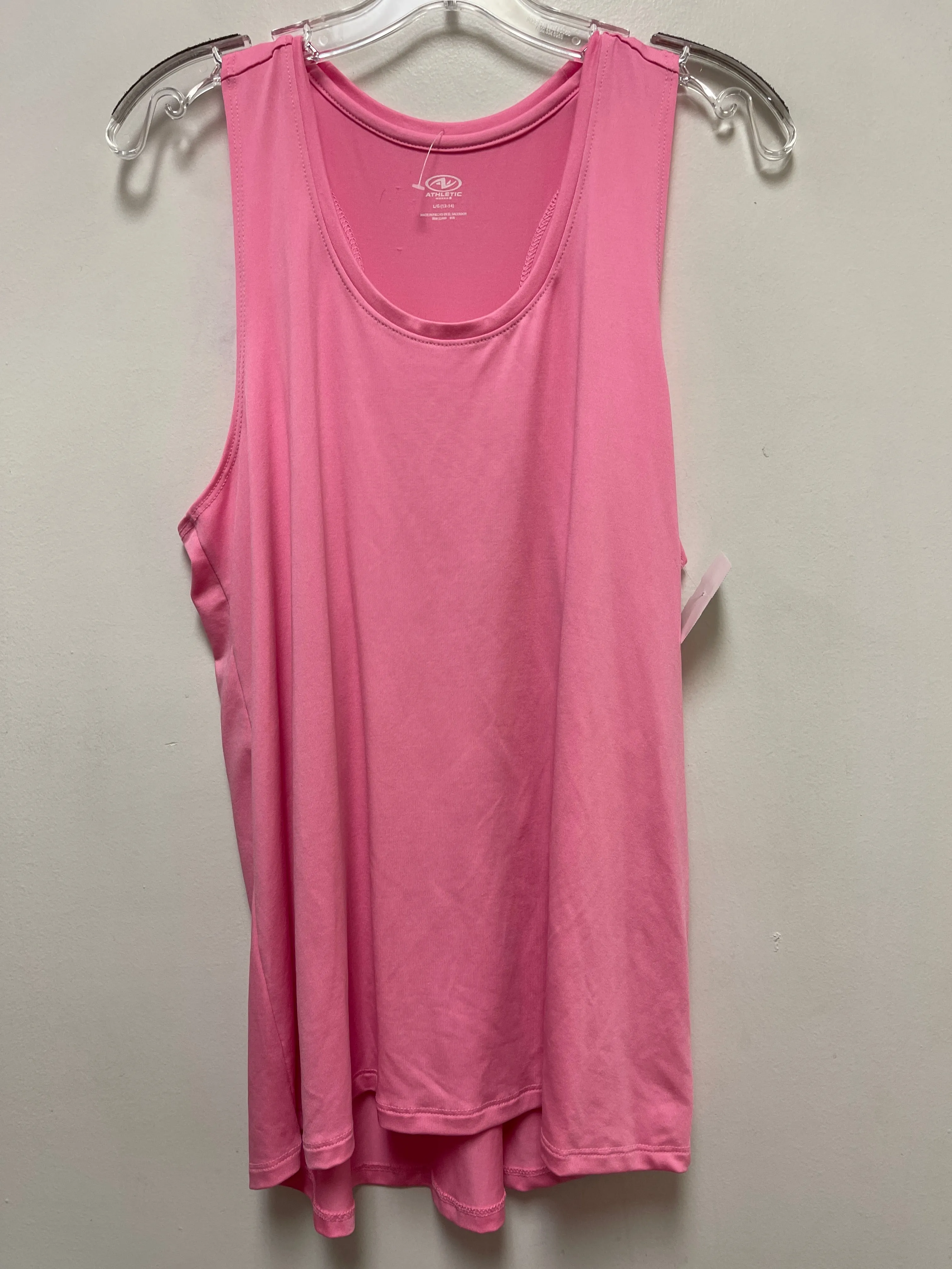 Athletic Tank Top By Athletic Works In Pink, Size: L