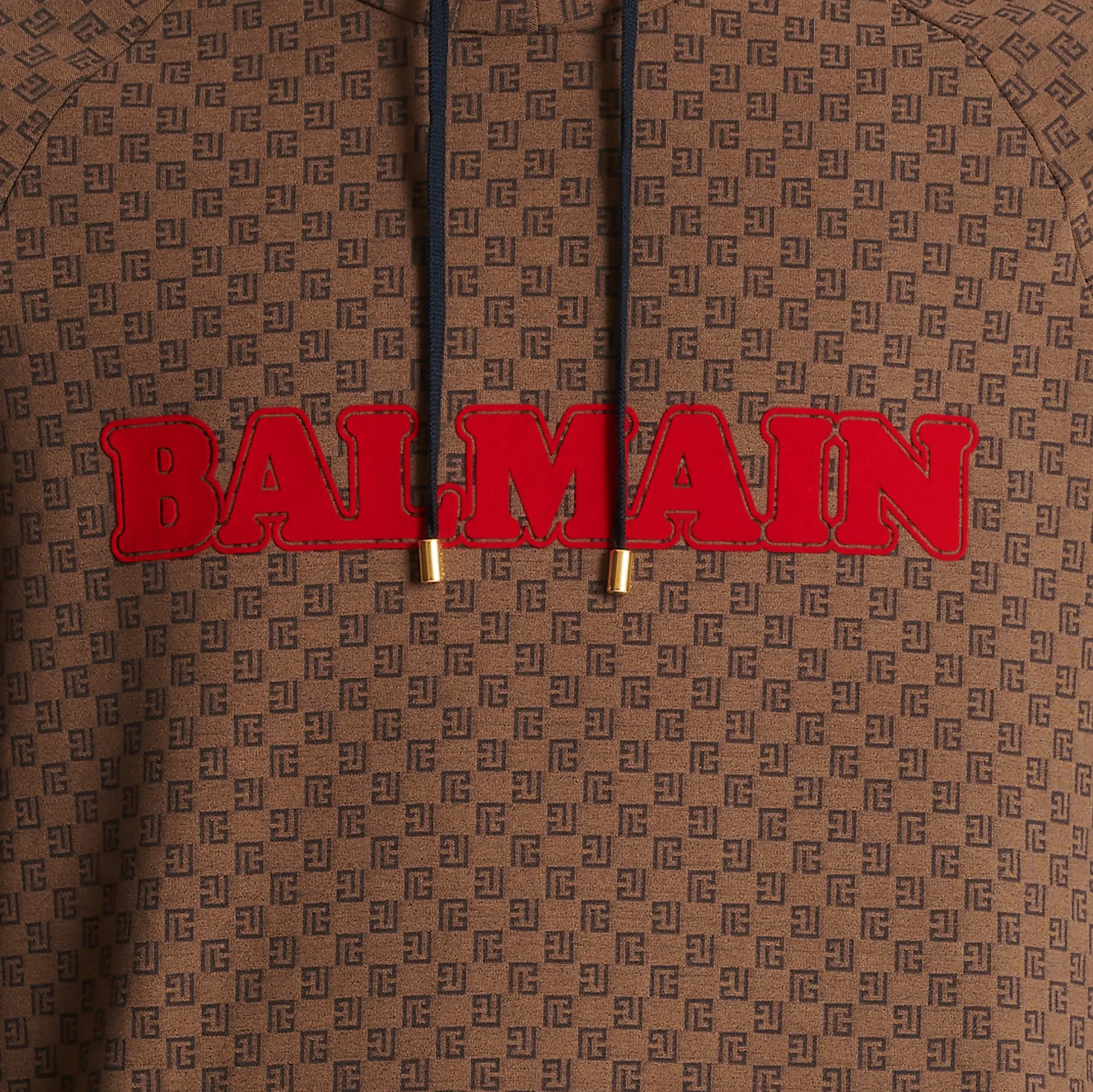 Balmain Mini Monogram Jacquard Hoodie