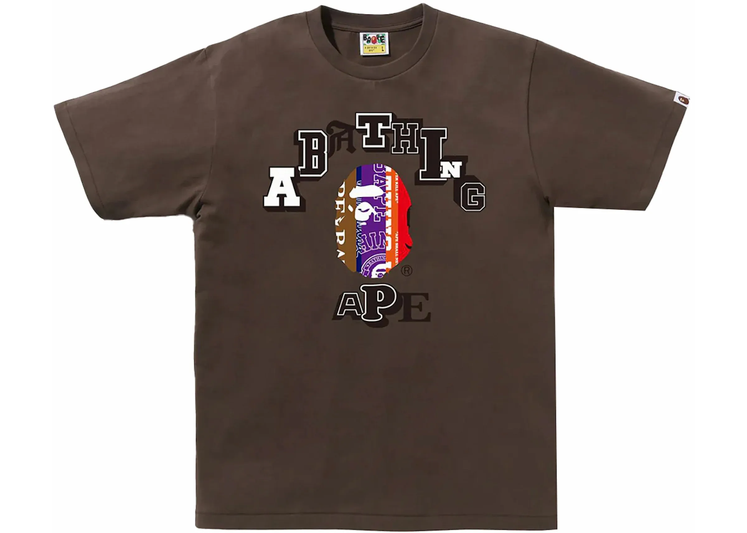 Bape Fans Scarf College Tee 'Brown'