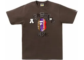 Bape Fans Scarf College Tee 'Brown'