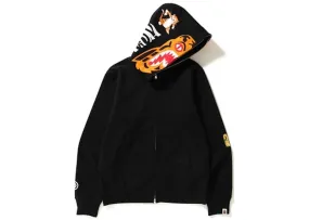 Bape Tiger Full Zip Colour Embroidery Hoodie 'Black'