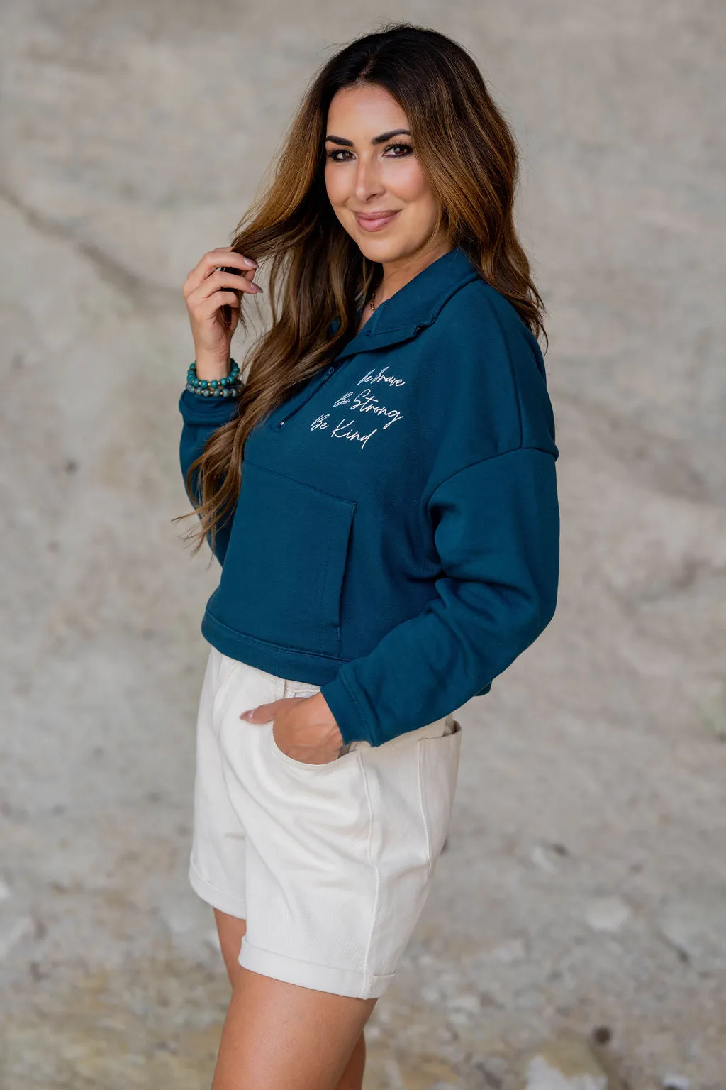 Be Brave Quarter Zip Pullover