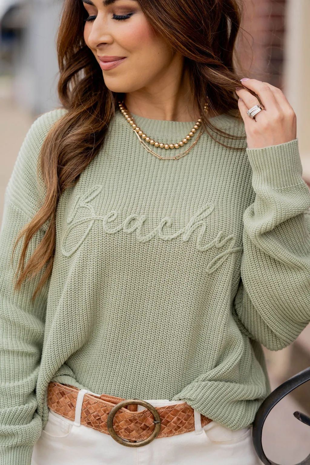 Beachy Stitched Sweater