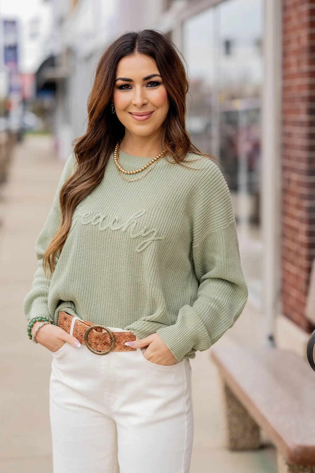 Beachy Stitched Sweater