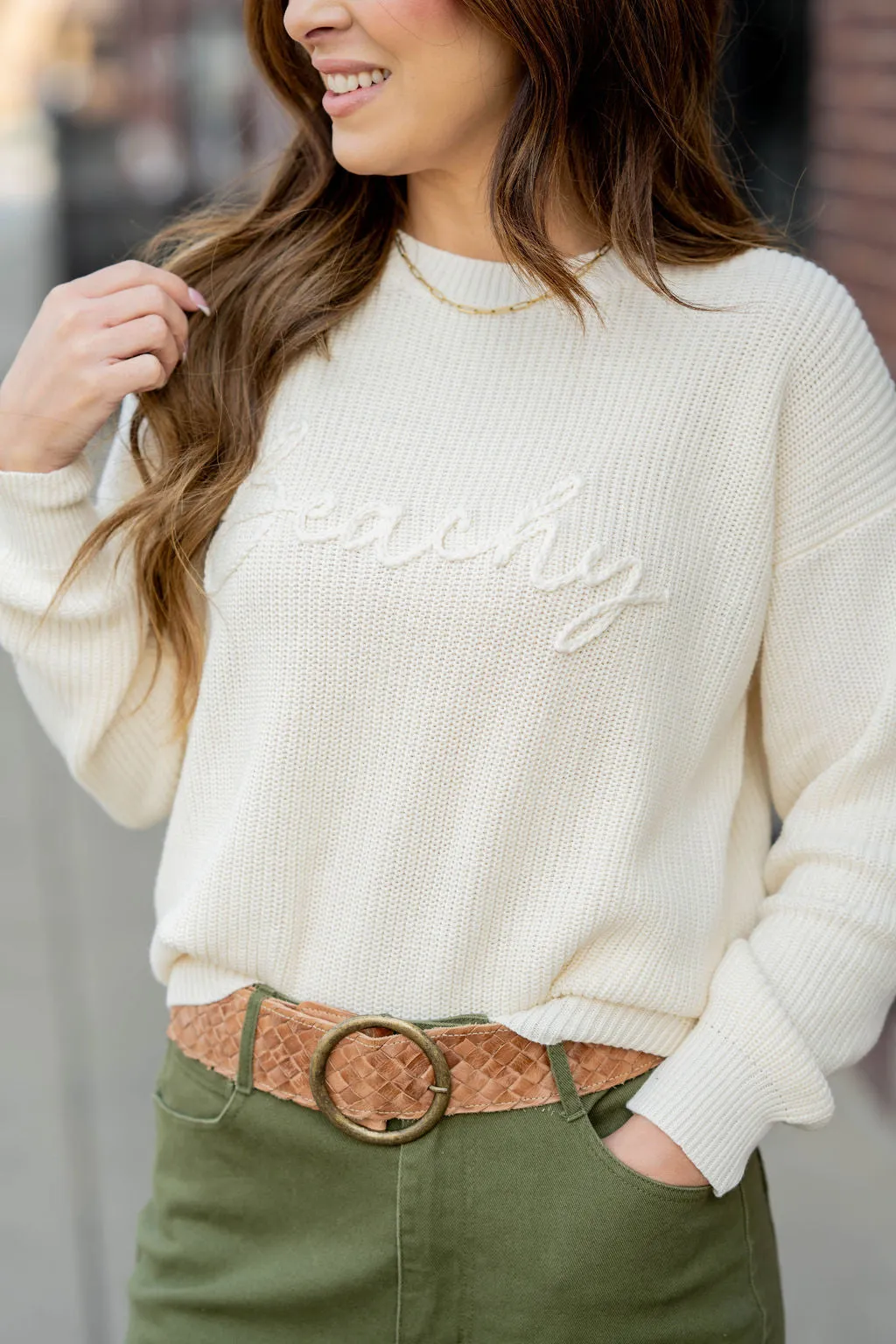 Beachy Stitched Sweater