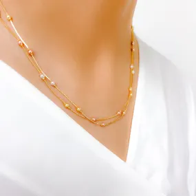 Beautiful Two-Chain Pearl Necklace