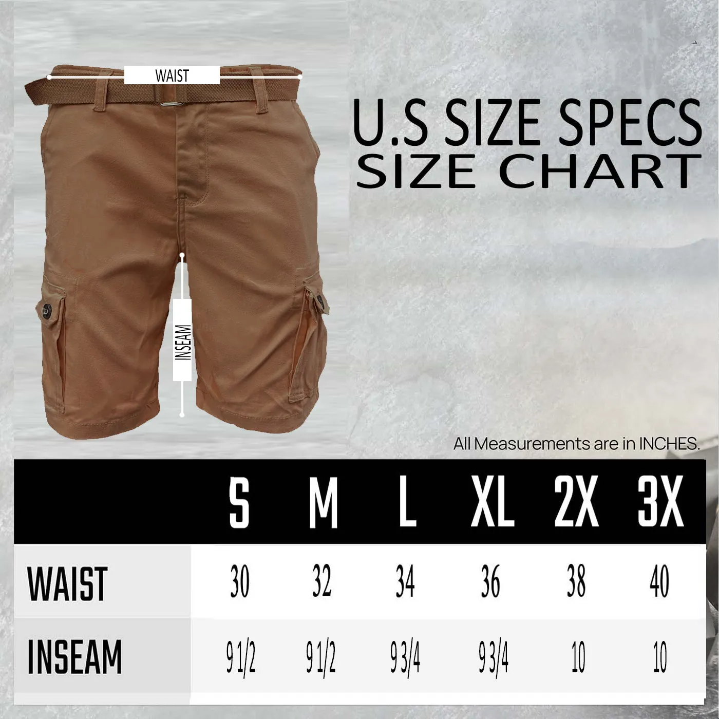 BELTED CARGO SHORT