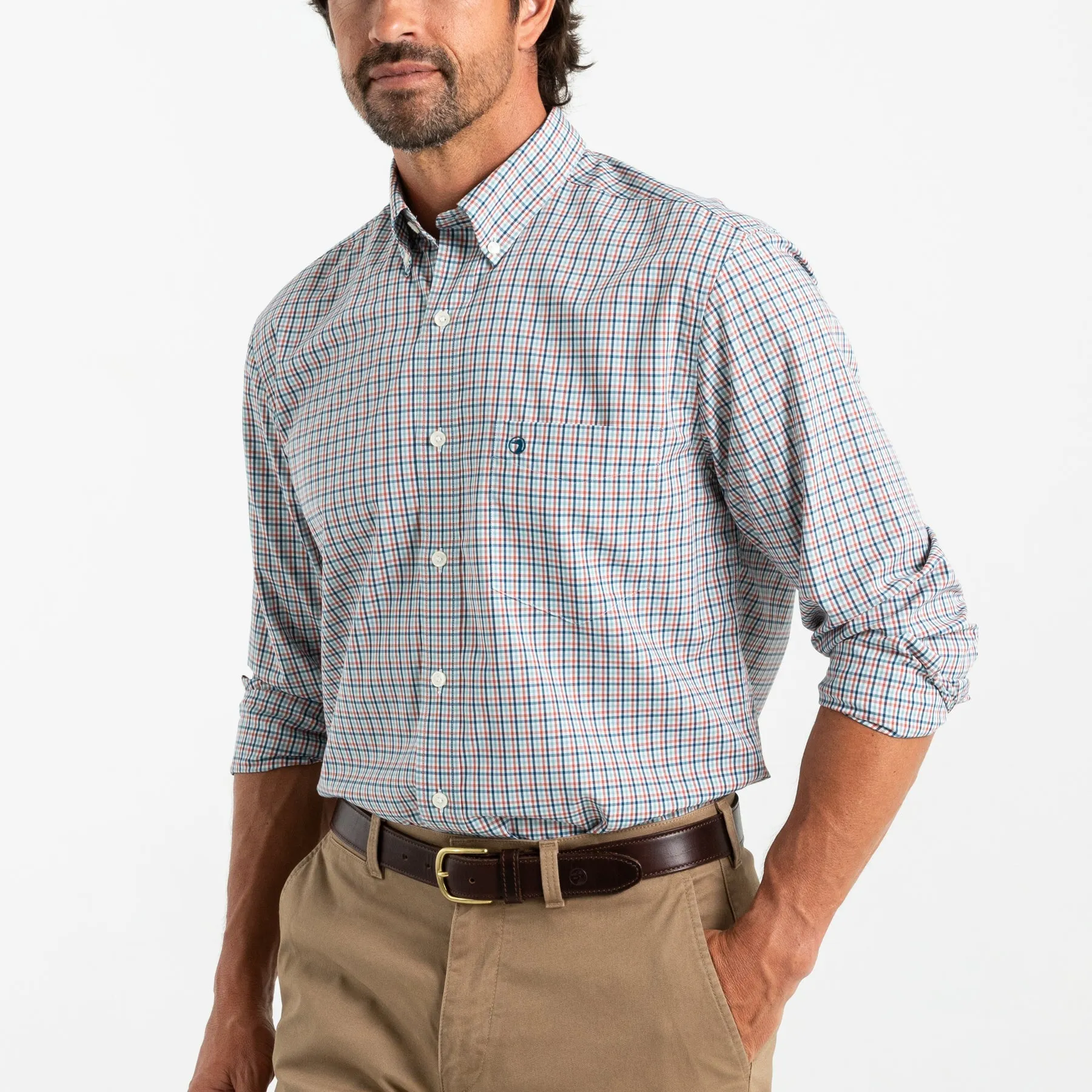 Benton Plaid Performance Poplin Sport Shirt