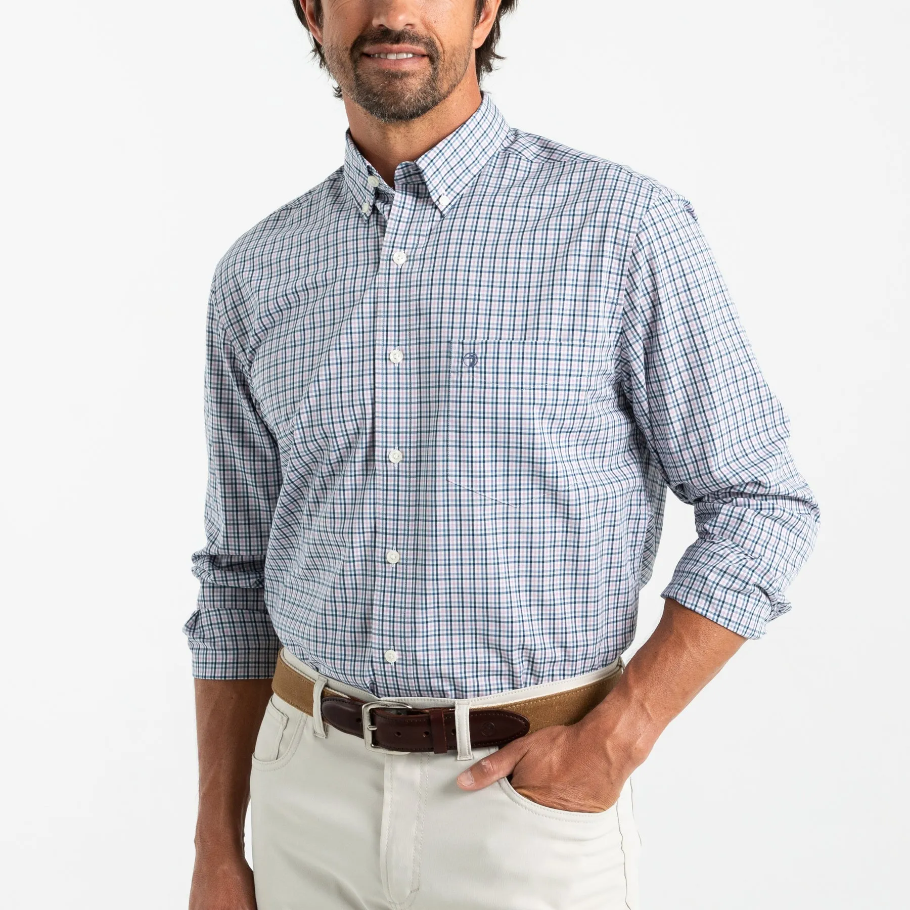 Benton Plaid Performance Poplin Sport Shirt