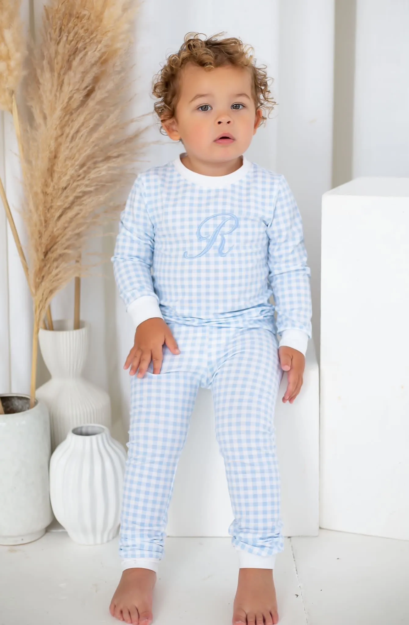 Boys Blue Gingham Dreams Set