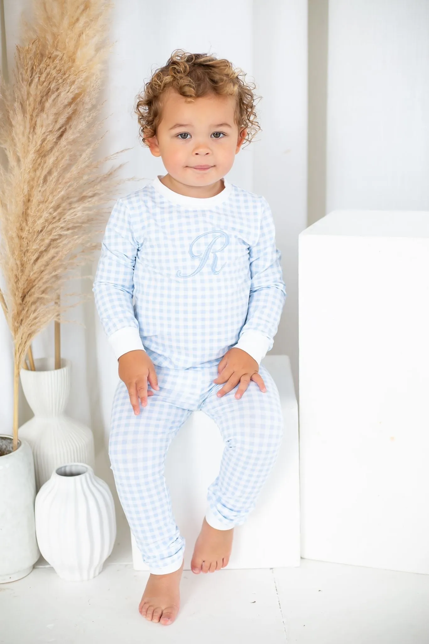 Boys Blue Gingham Dreams Set