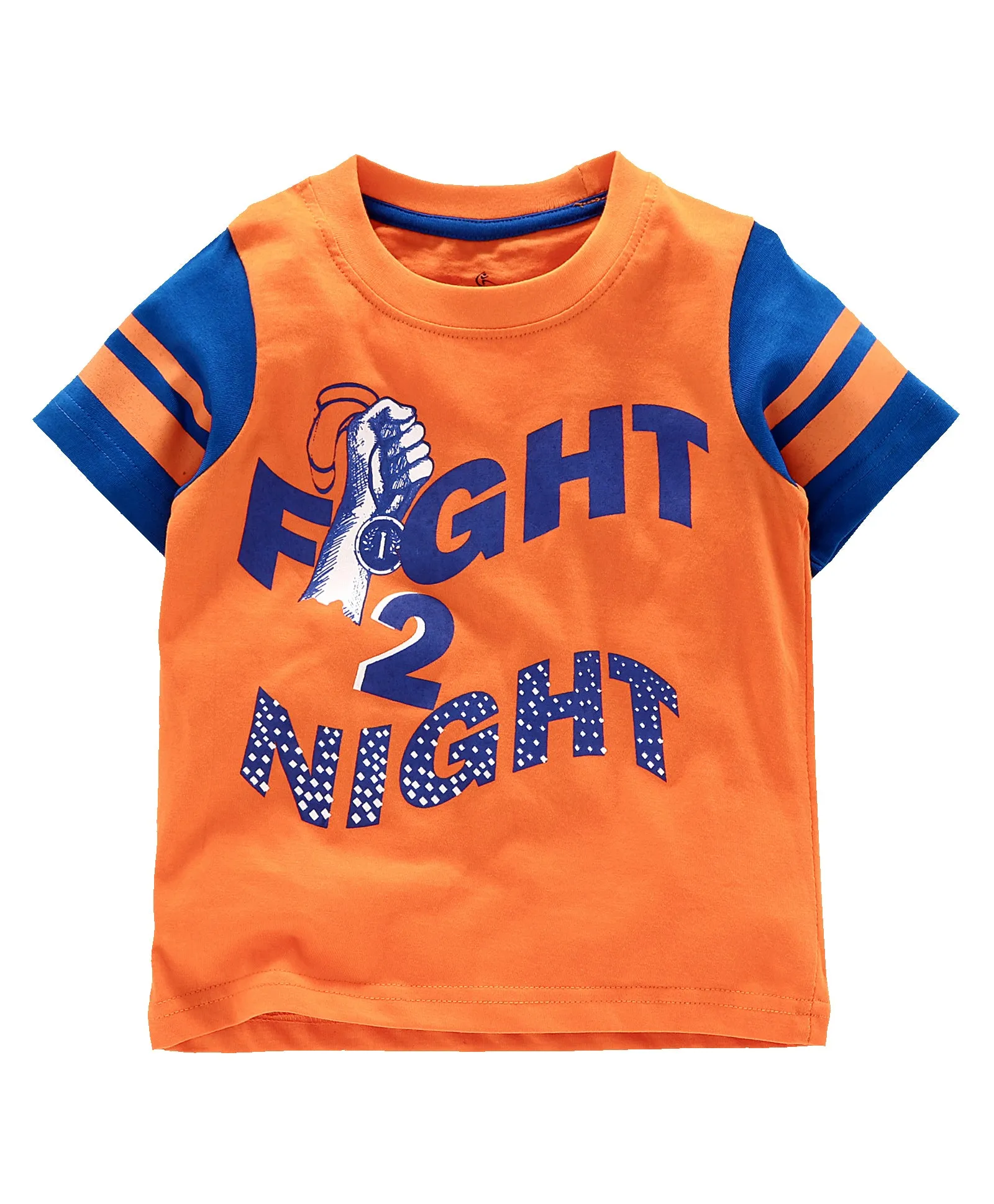 Boys Cotton T-Shirt with Print and Knee length Shorts Sets