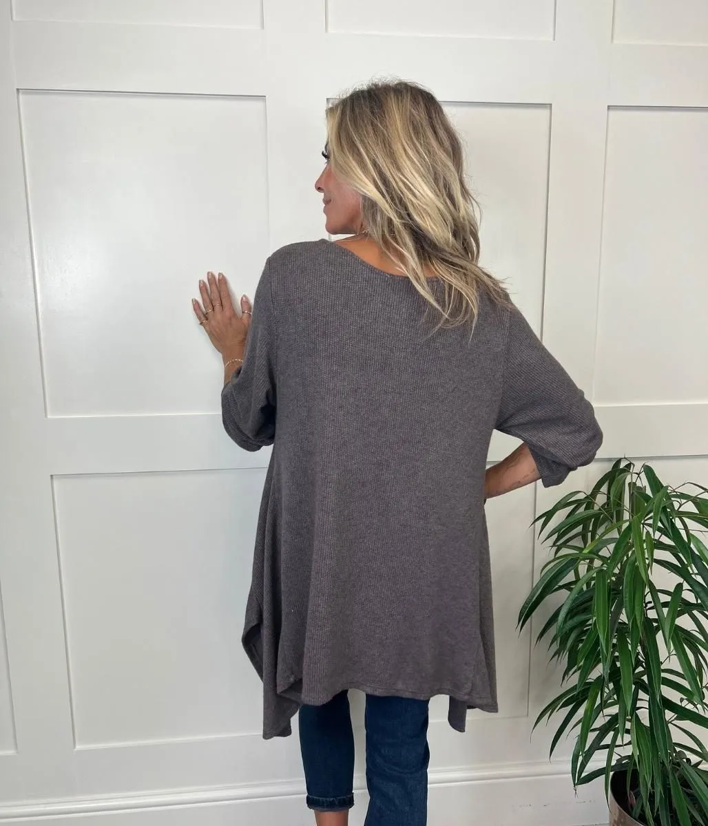 Brown Elena Knit Tunic