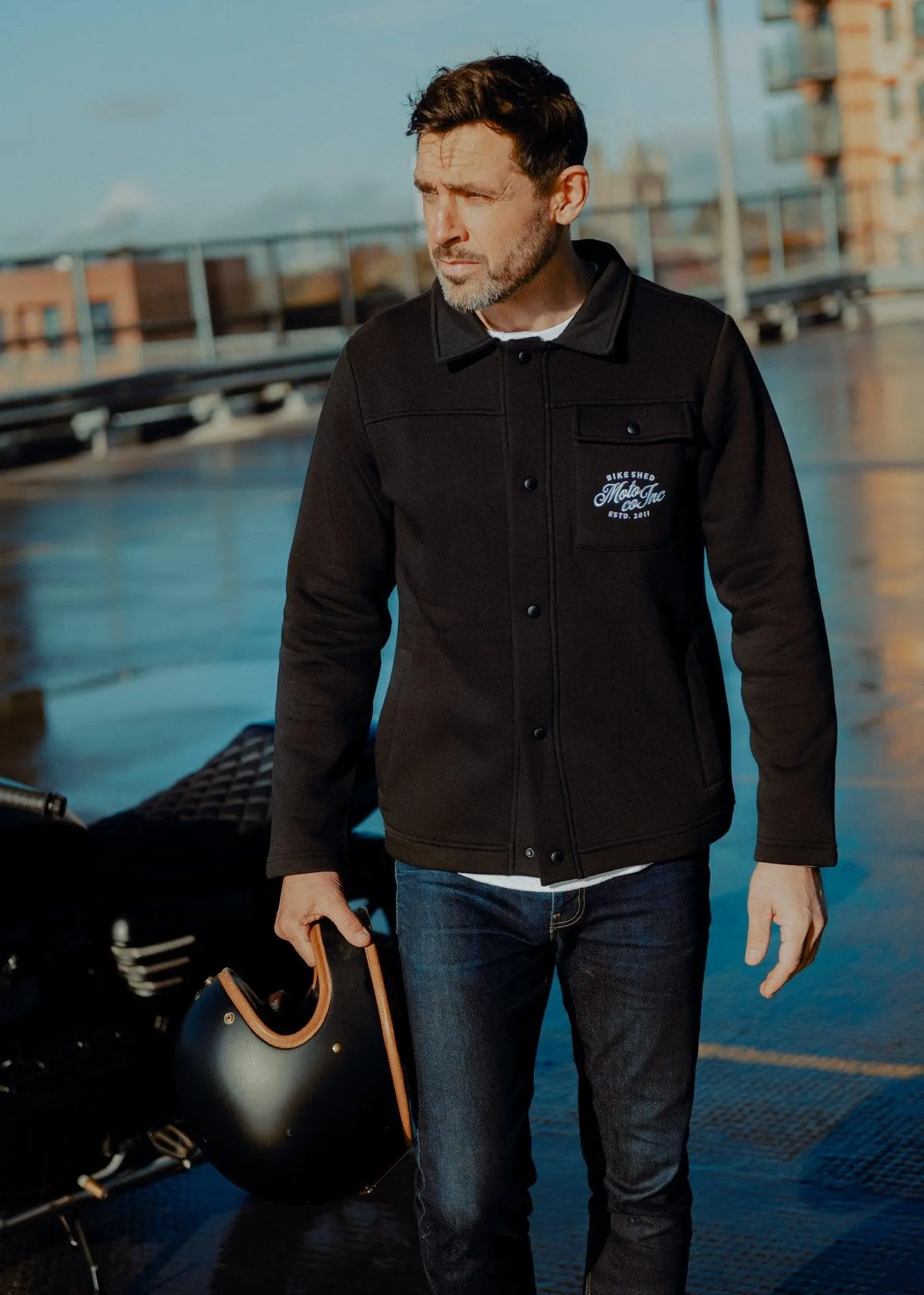 BSMC Moto Co Brushback Overshirt - Black