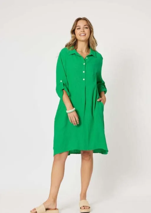 Byron Dress - Emerald