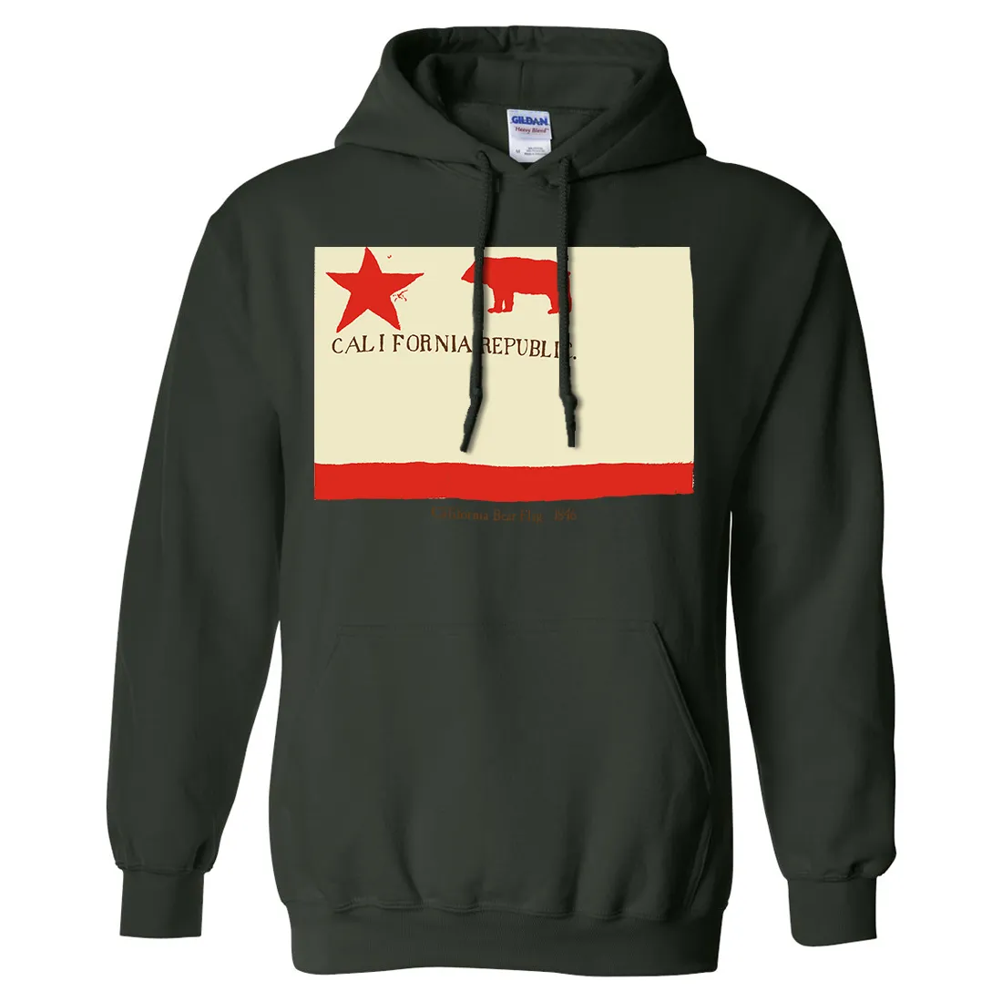 California Republic Bear Flag 1846 Sweatshirt Hoodie