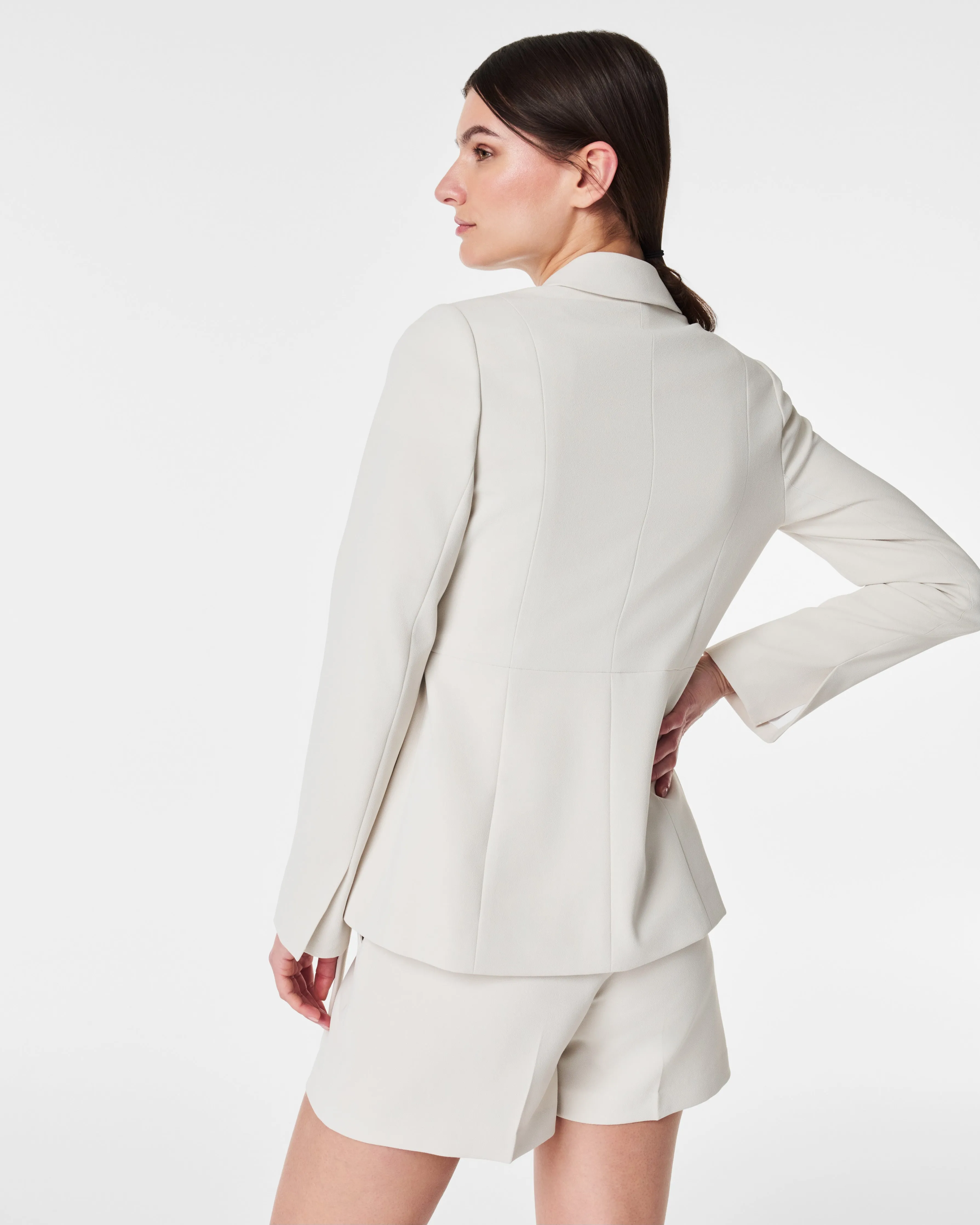 Carefree Crepe Wrap Blazer With No-Show Coverage