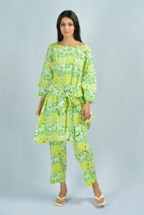 Chaitali tie-up Co-ord Set Block Printed