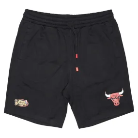 Chicago Bulls Hometown Champs NBA Fleece Shorts by Mitchell & Ness - BLACK