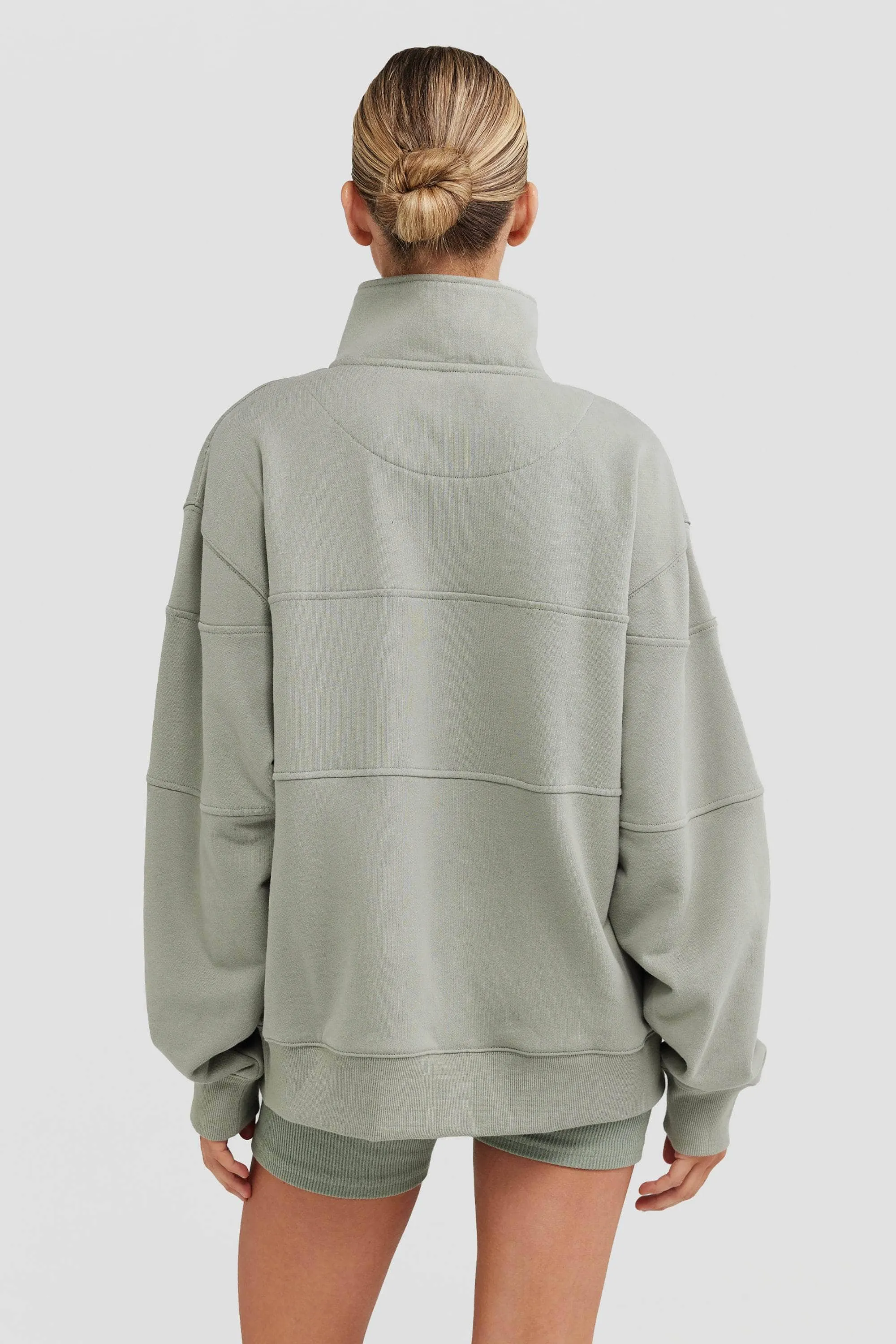 Classic Logo Quarter Zip Dusty Olive