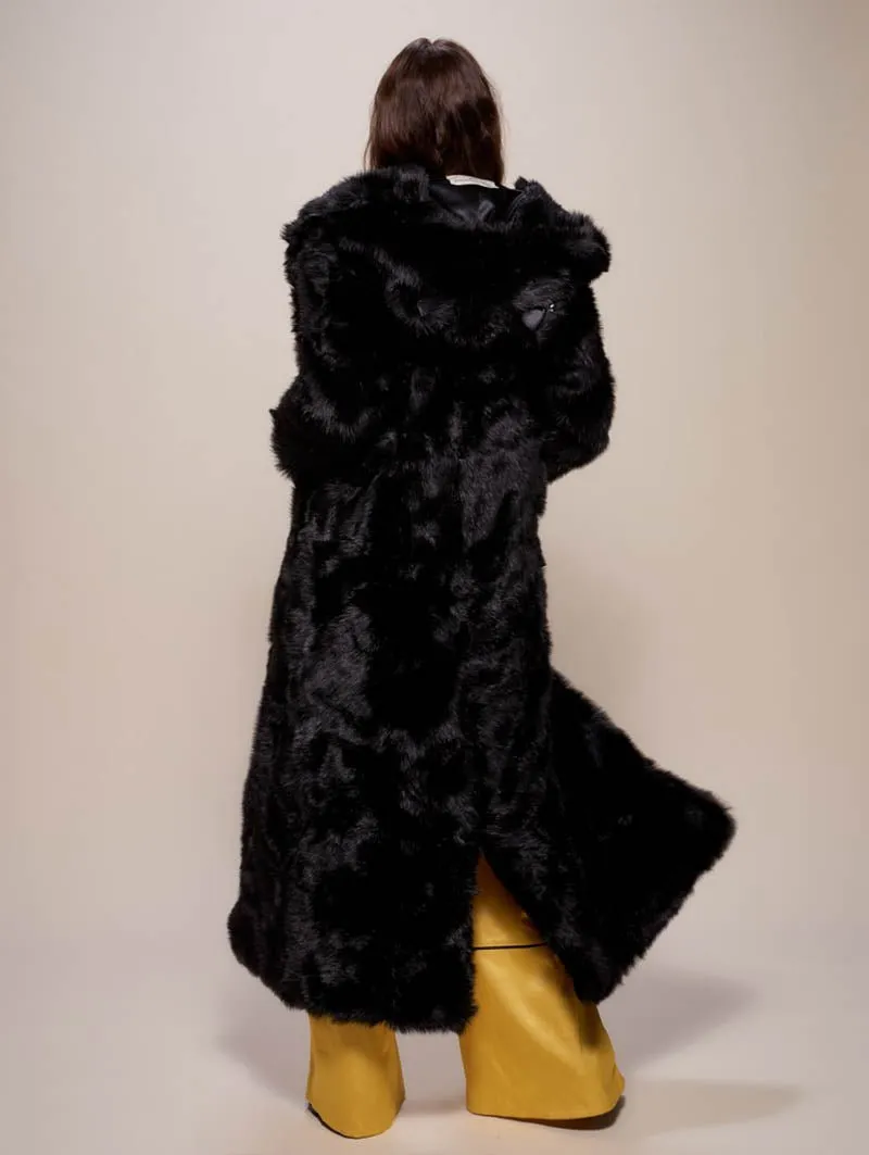 Classic Women's Long Faux Fur Coat | Black Panther