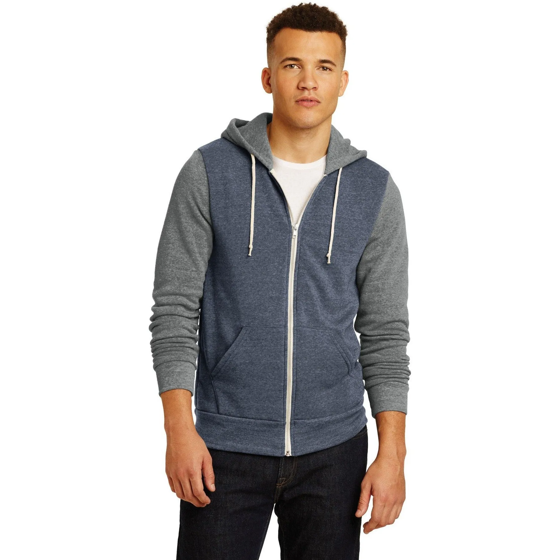 CLOSEOUT - Alternative Colorblock Rocky Eco Fleece Zip Hoodie