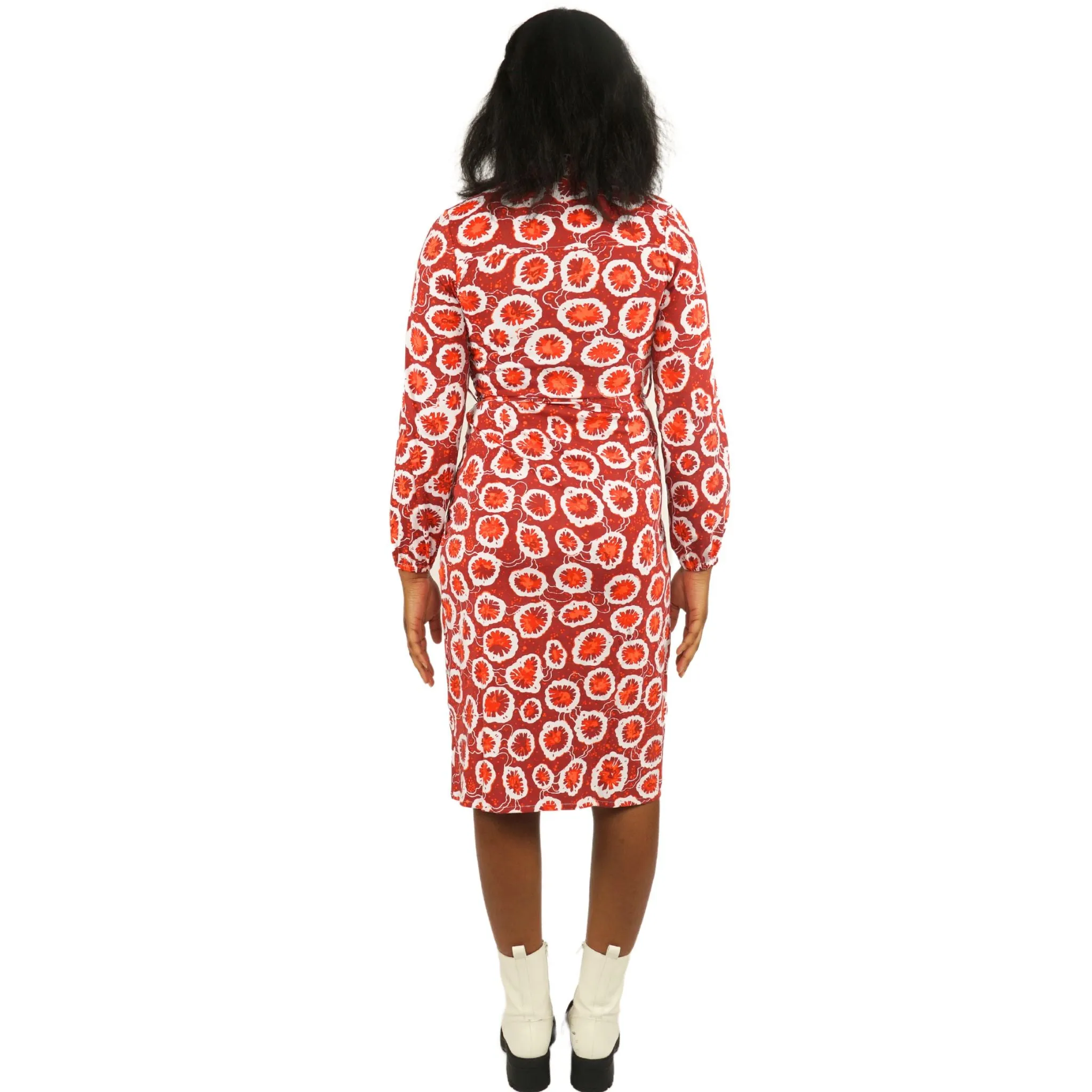 Coral Cross Section Shirt Dress [FINAL SALE]