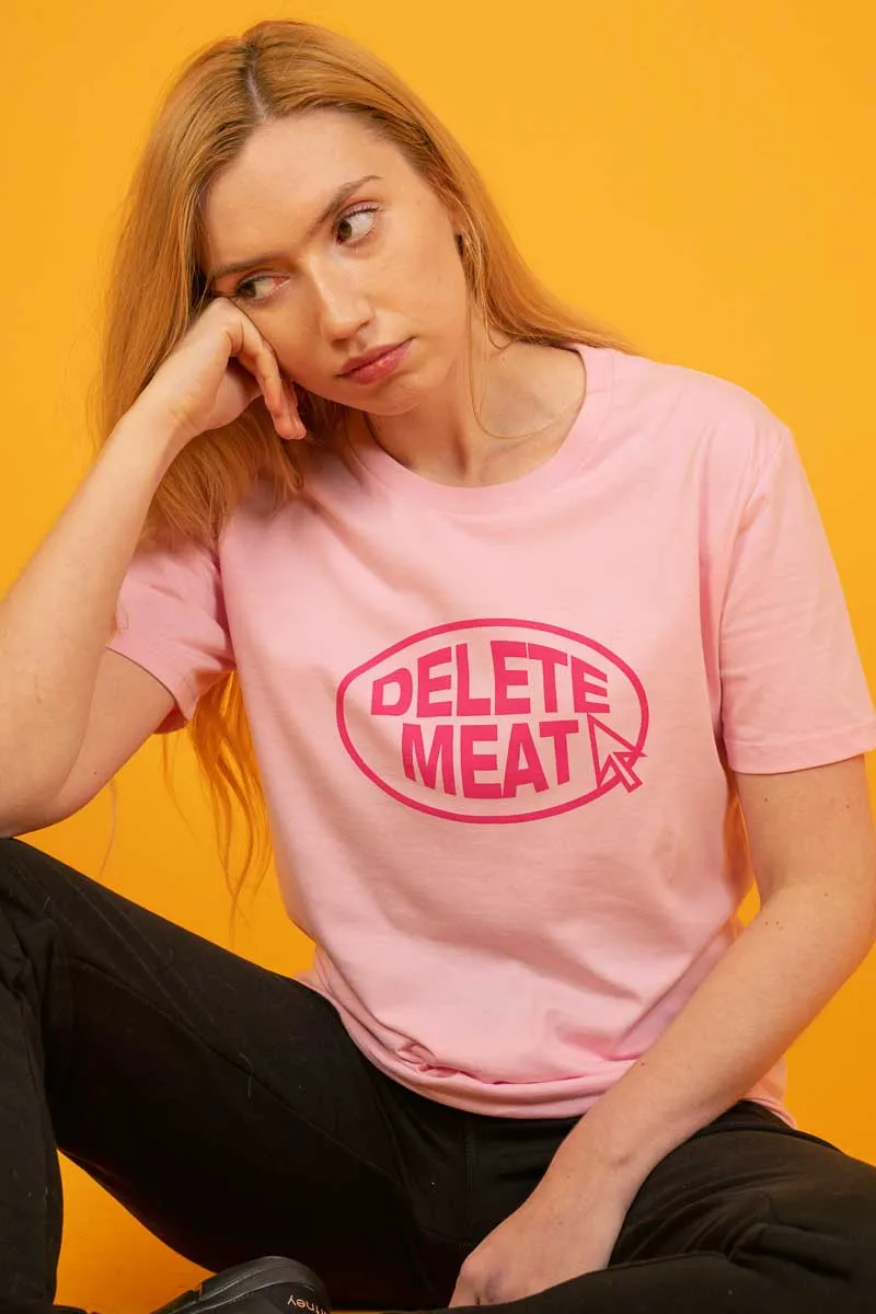 Delete Meat - Candy Pink T-Shirt