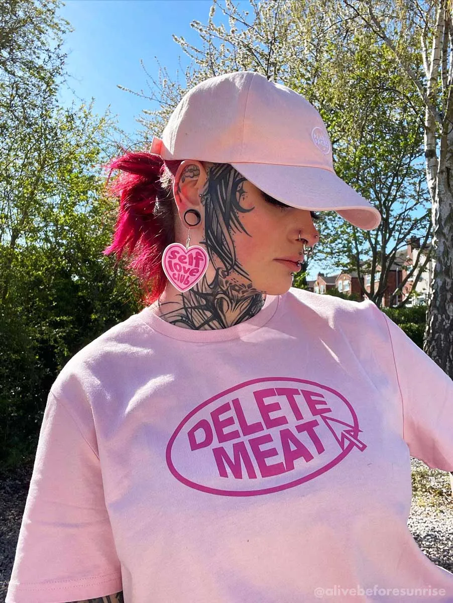 Delete Meat - Candy Pink T-Shirt