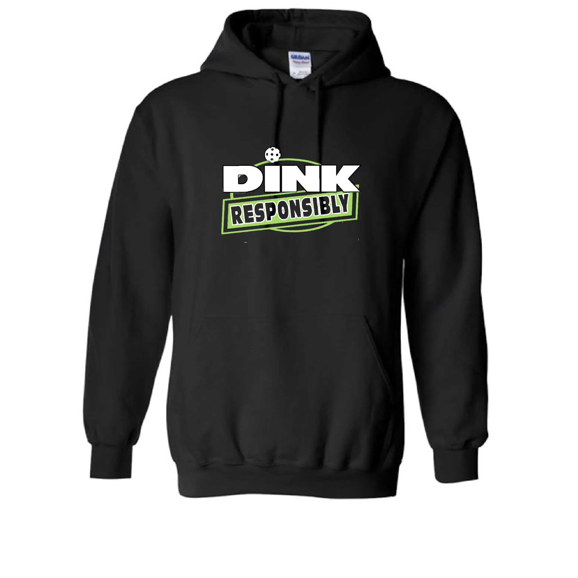 Dink Responsibly | Unisex Hoodie Pickleball Sweatshirt | 50% Cotton 50% Polyester