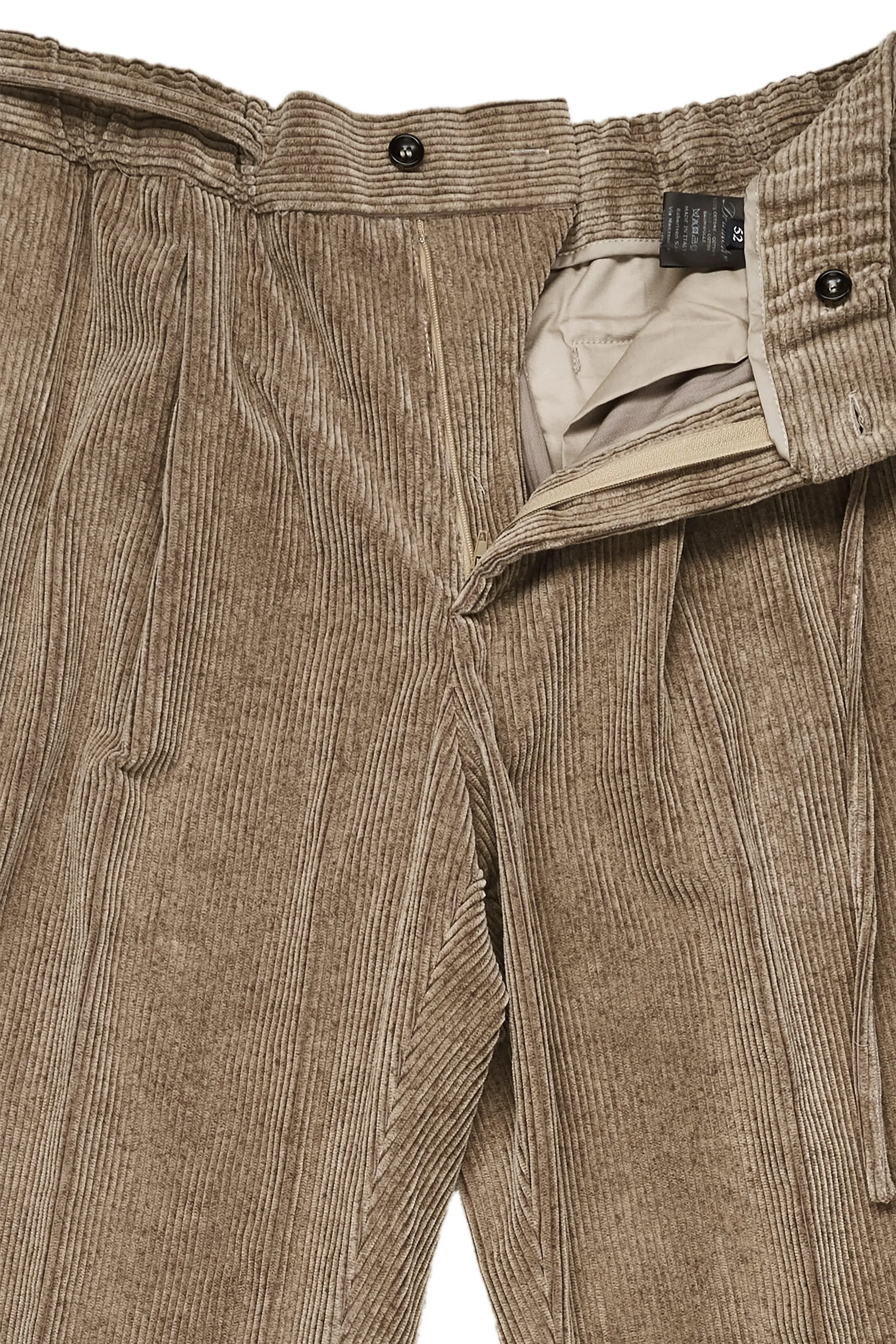 Drumohr Beige Cotton Corduroy Drawstring Trousers